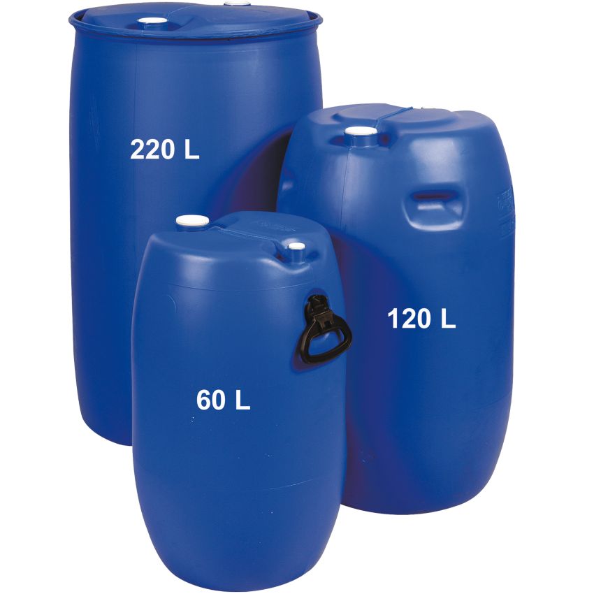 Fût de transport en polyéthylène à bondes, 220 litres