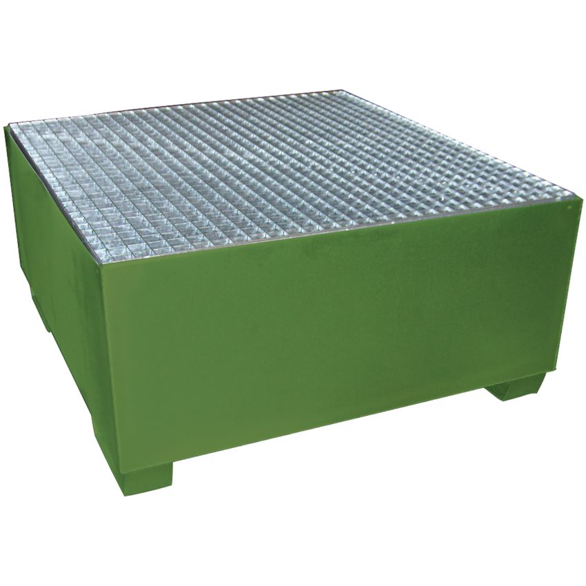 Bac de rétention acier verni 4 fûts, 880 litres
