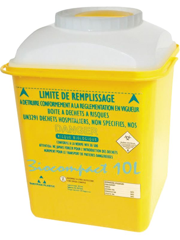 10 collecteurs plastique pour DASRI, 10 L