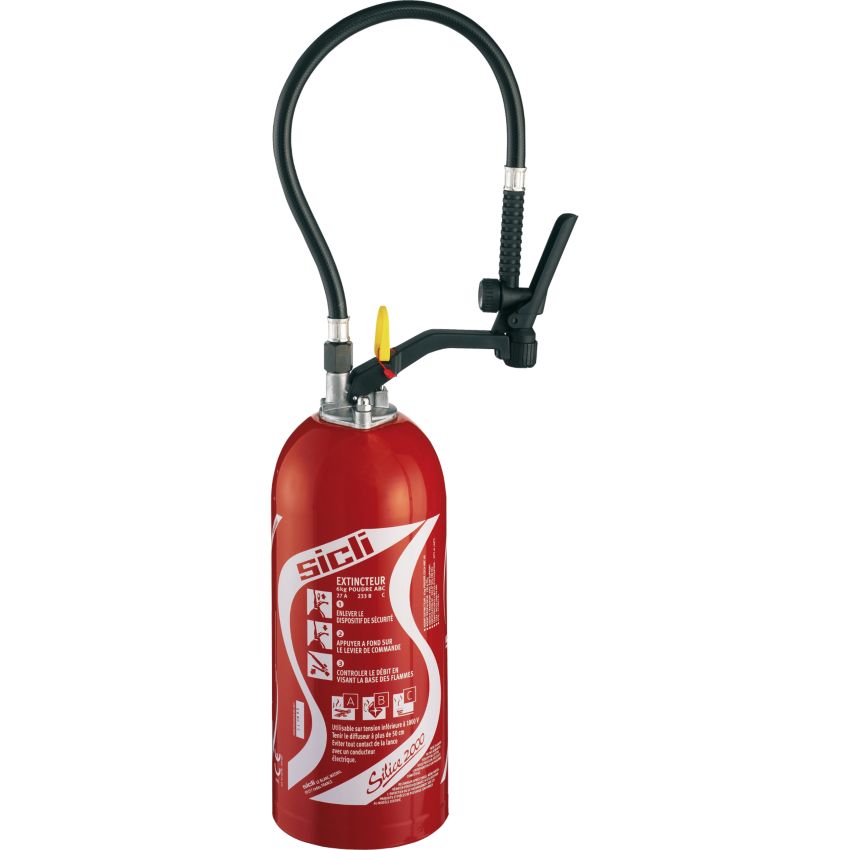 Extincteur poudre polyvalente ABC, 6 kg