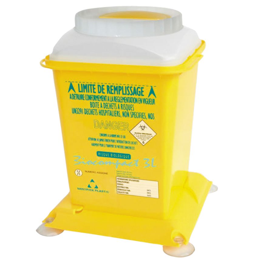 10 collecteurs plastique pour DASRI, 3 L