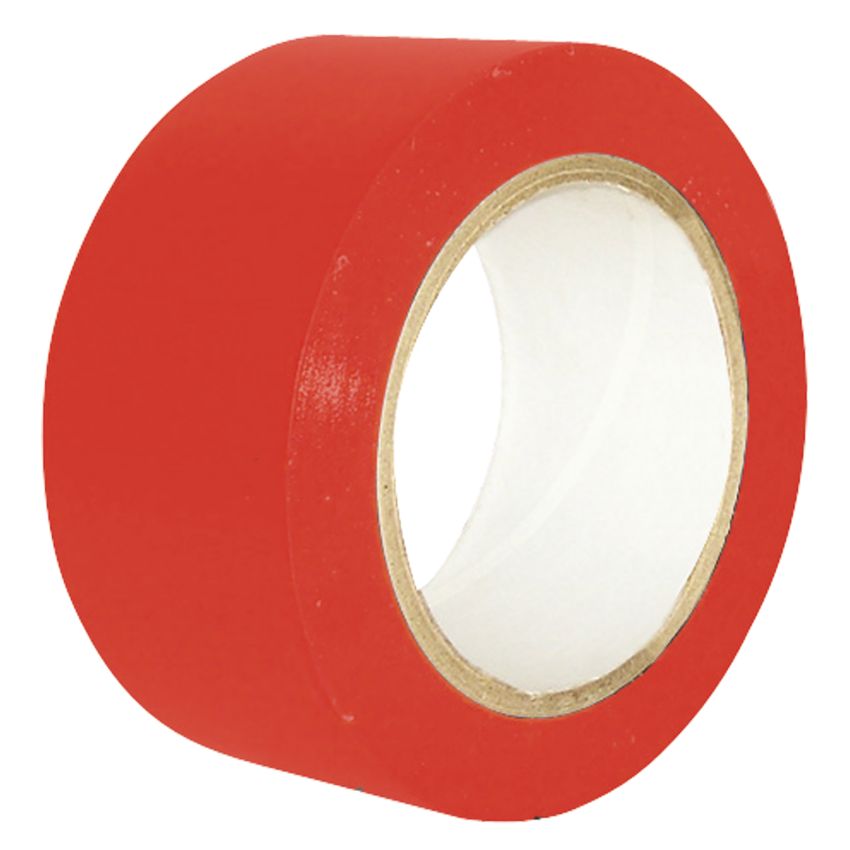 Ruban de signalisation adhésif multi-usage rouge 33 m