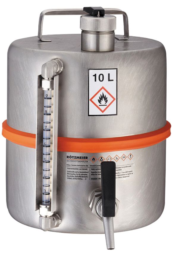 Barril de seguridad con grifo para productos inflamables y explosivos