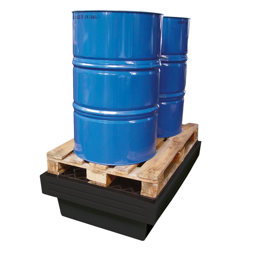 Bac de rétention polyéthylène 2 fûts, 240 litres