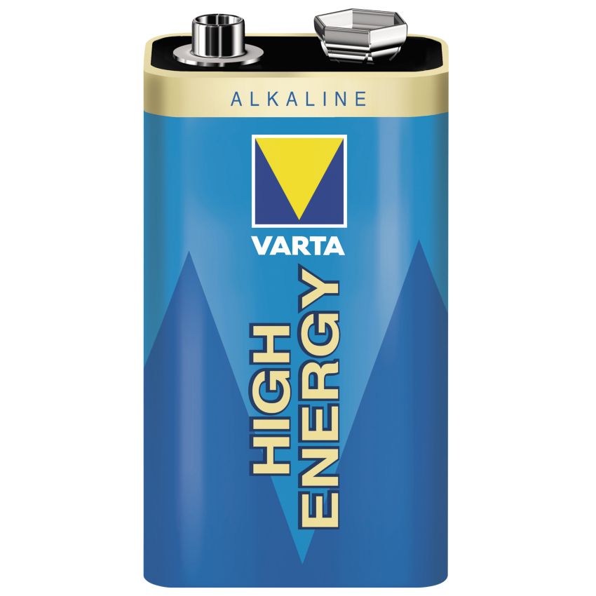 Pile alcaline High Energy longue durée 6LR61 - PP3