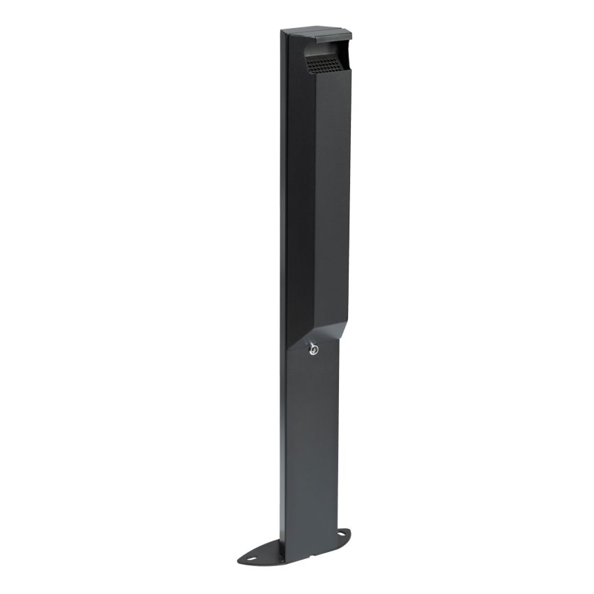Cendrier colonne sur pied en acier avec antivol ARKEA, 3 L