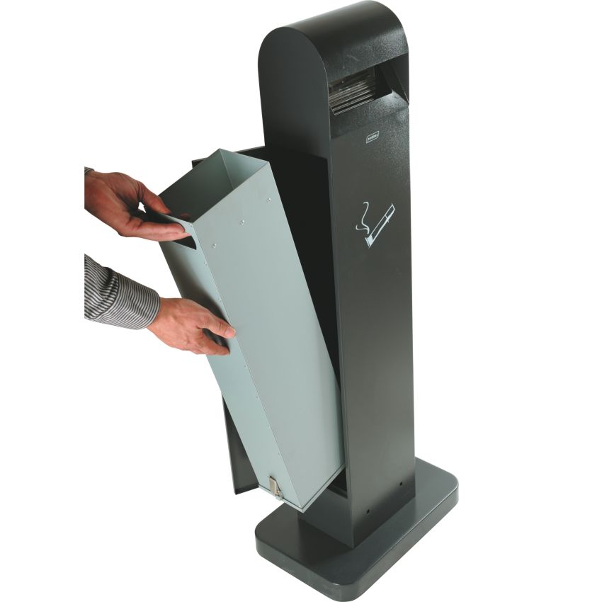 Cendrier sur pied en acier TOTEM, 12 L