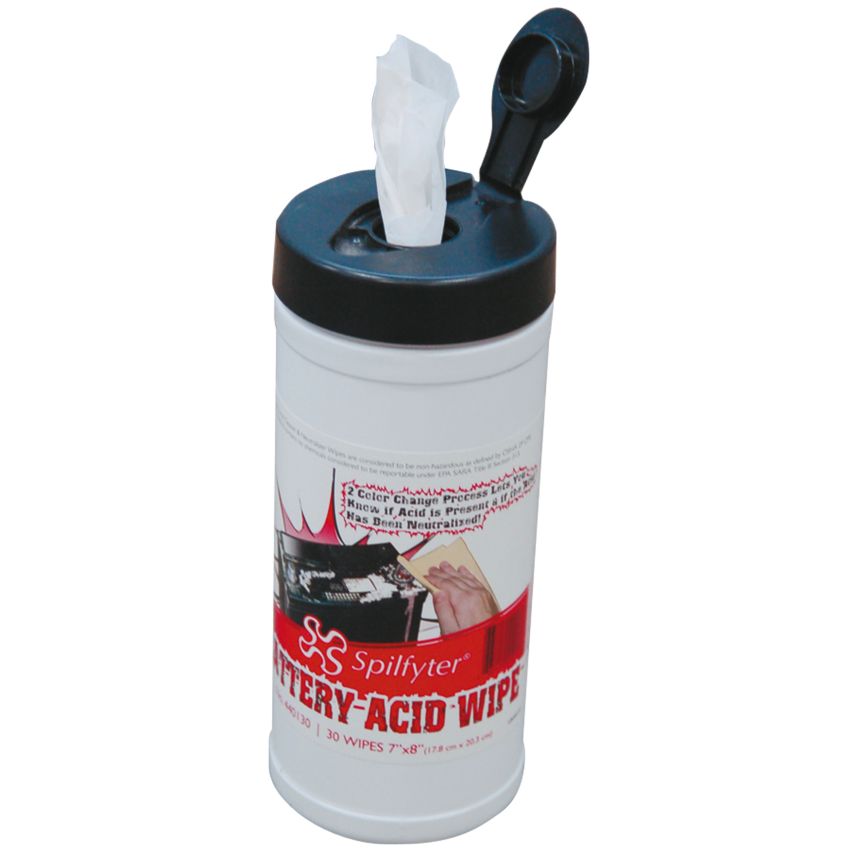 Lingettes neutralisantes pour acides de batterie