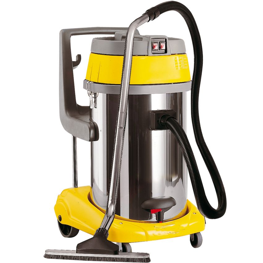 Aspirateur eau et poussières cuve inox, 58 L
