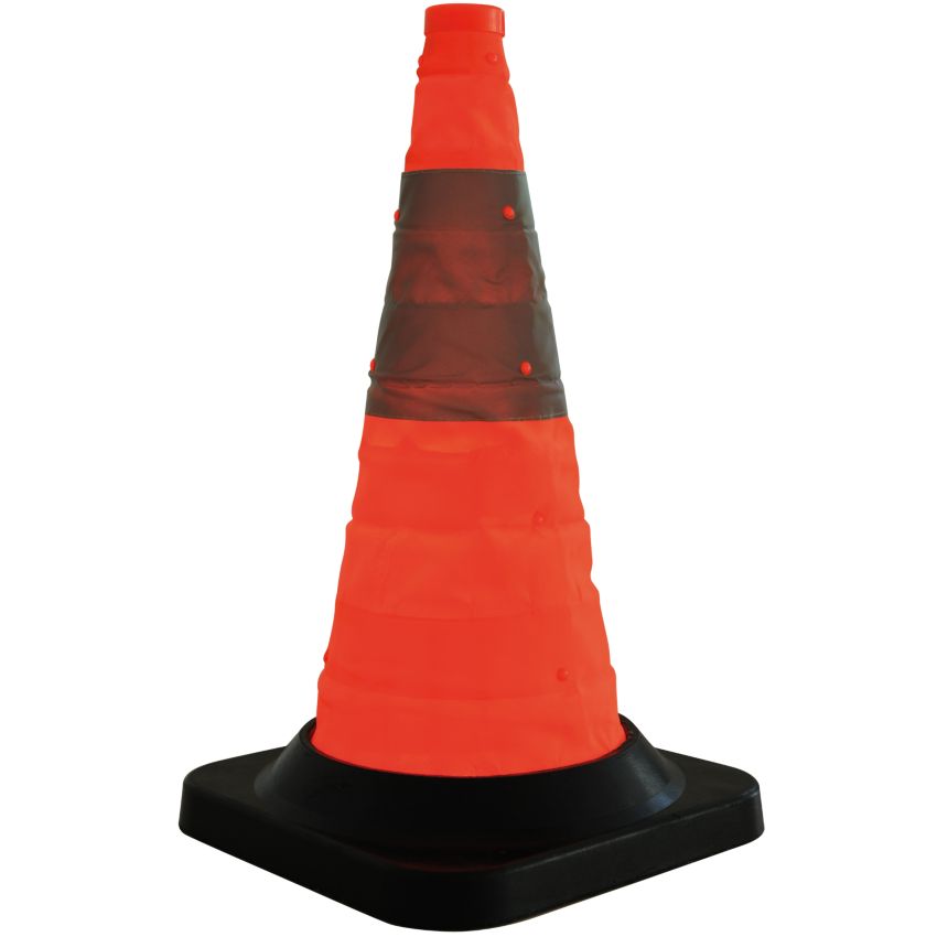Lot de cônes de signalisation pliables avec LEDs intégrées 50 cm