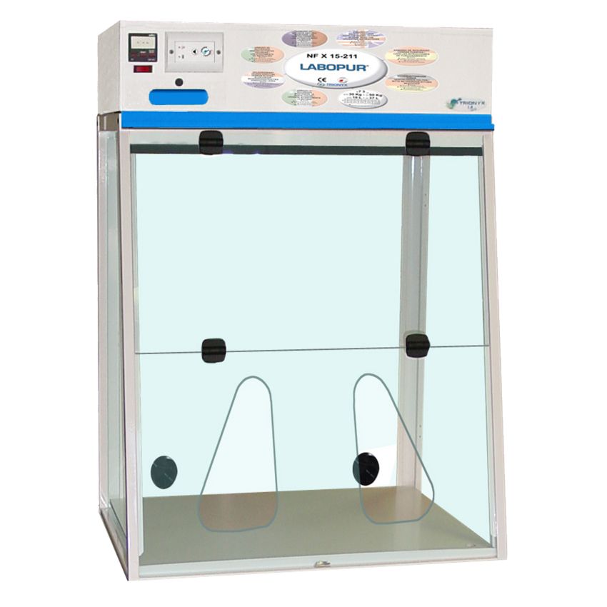Hotte à filtration pour produits chimiques, largeur 61 cm