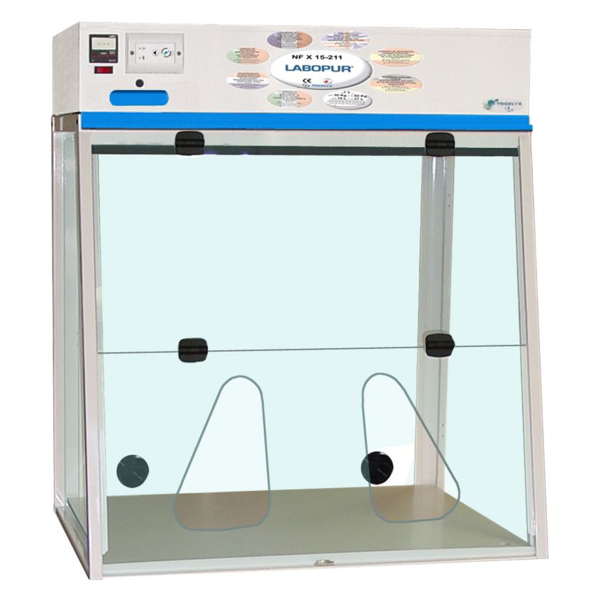Hotte à filtration pour produits chimiques, largeur 80 cm