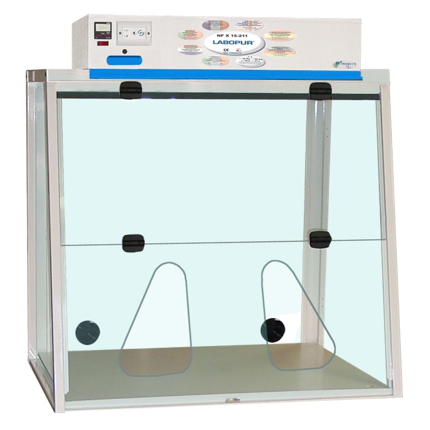 Hotte à filtration pour produits chimiques, largeur 100 cm