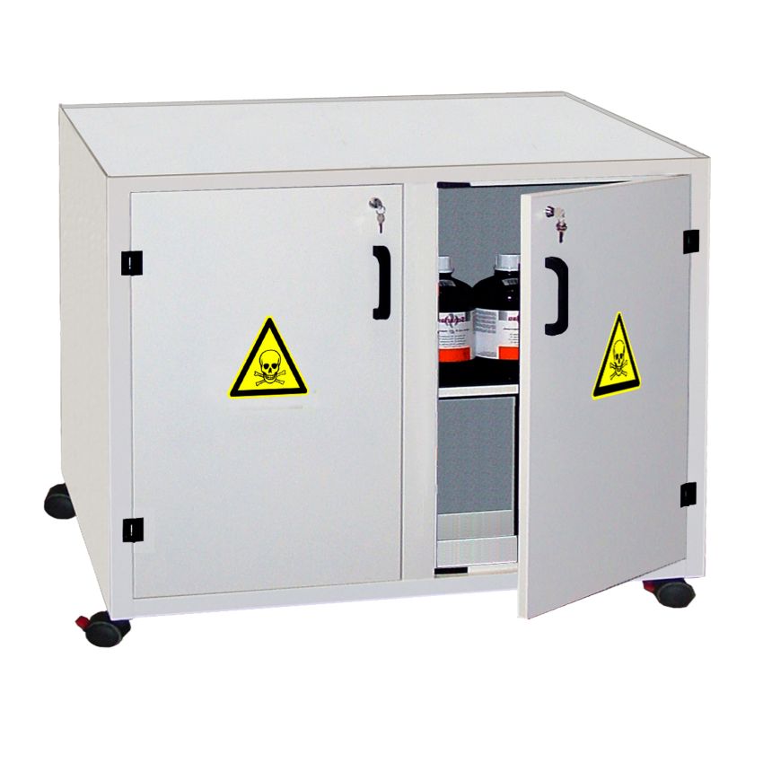 Armoire de sûreté roulante pour hotte à filtration, largeur 100 cm