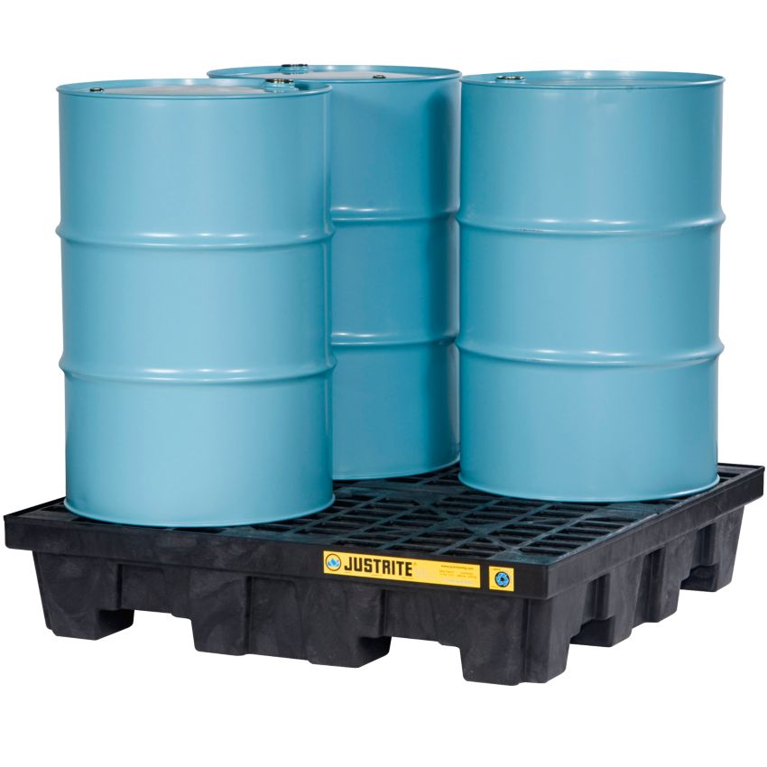 Bac de rétention polyéthylène éco-conçu 4 fûts, 276 litres
