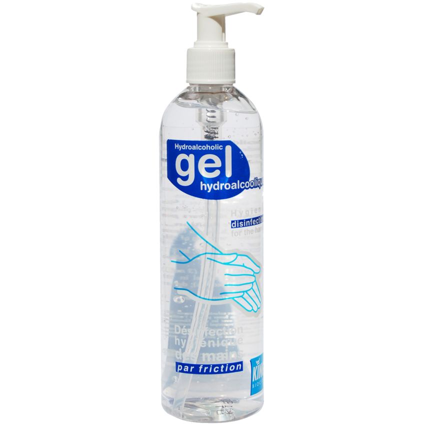 Lot 12 flacons pompe gel hydroalcoolique, 500 mL