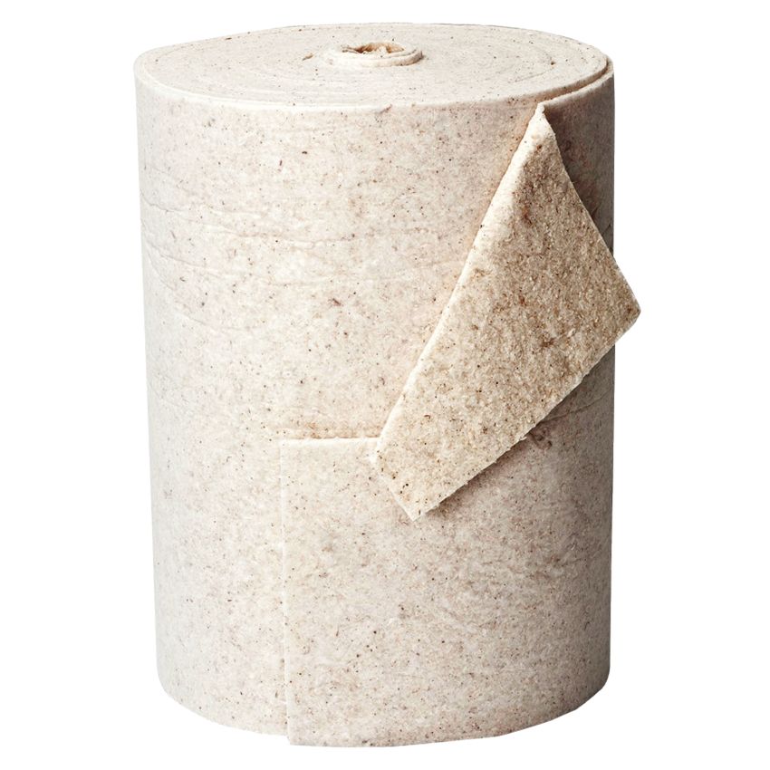 Rouleau absorbant écologique hydrocarbures, fibres naturelles de coton spécial maintenance