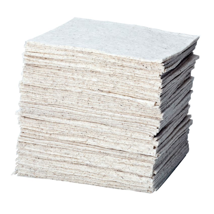Feuilles absorbantes écologiques hydrocarbures, fibres naturelles de coton spécial maintenance