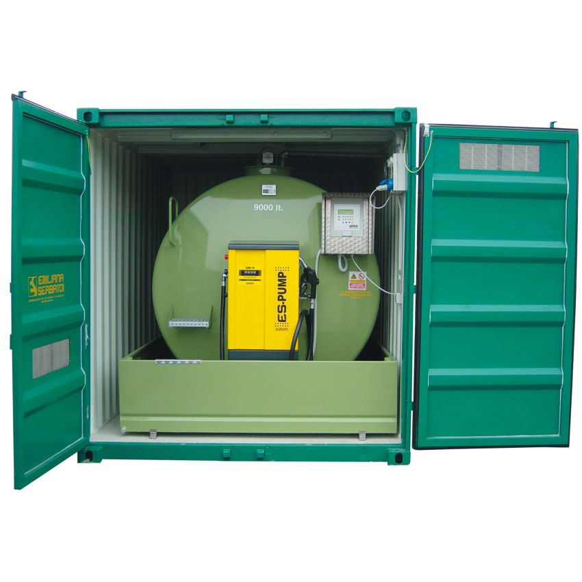 Conteneur acier de stockage gasoil / lubrifiant , capacité 10 000 L