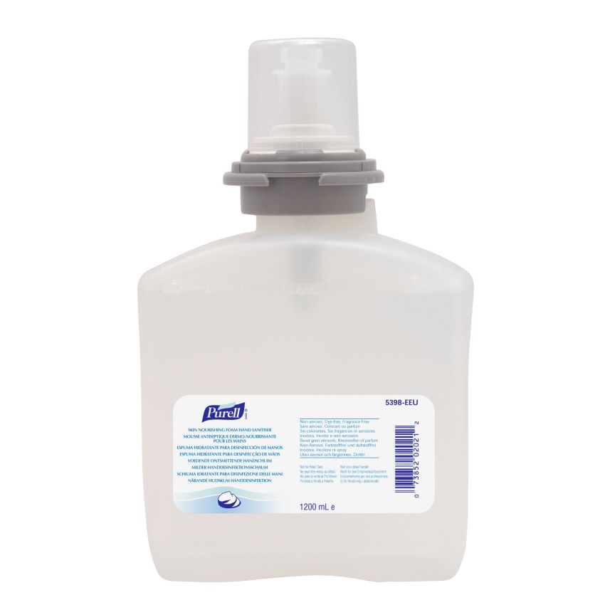 Lot 2 cartouches mousse hydroalcoolique dermo-nourissante Purell®, 1,2 L
