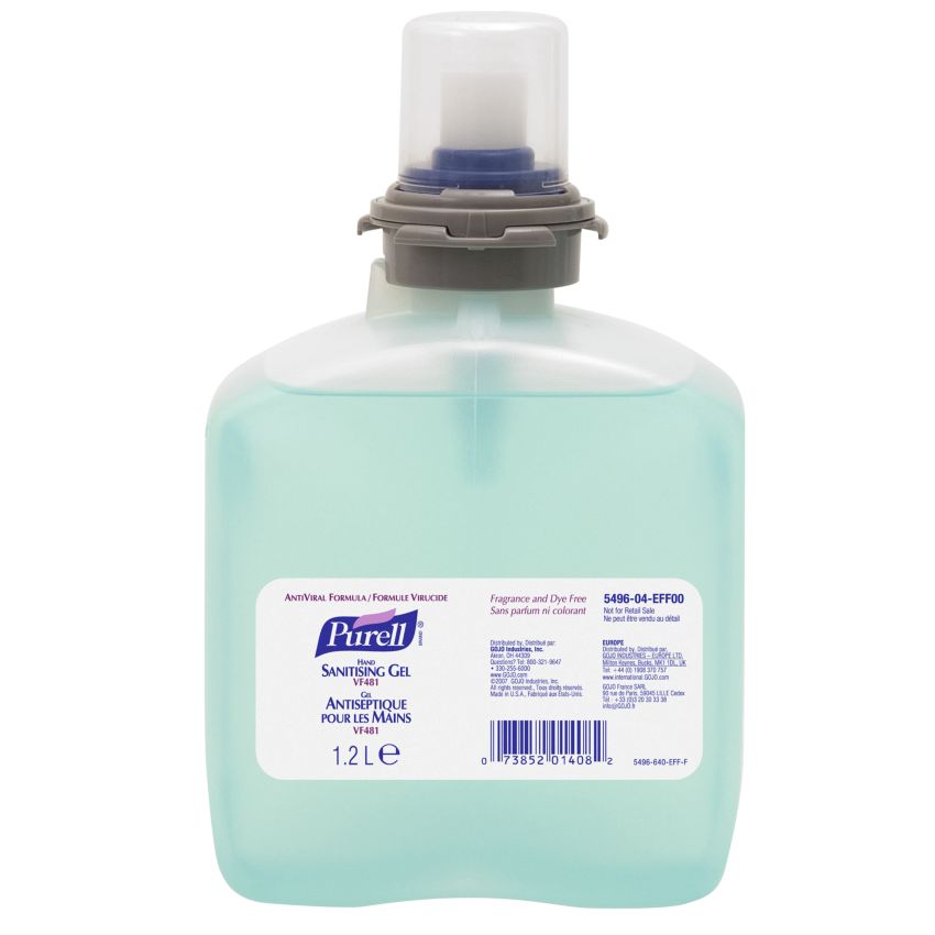 Lot 4 cartouches gel hydroalcoolique Purell® VF481TM, 1,2 L