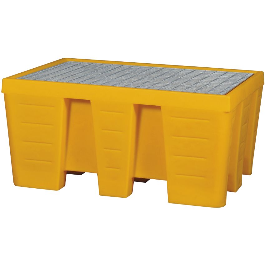 Bac de rétention polyéthylène 2 fûts, 450 litres