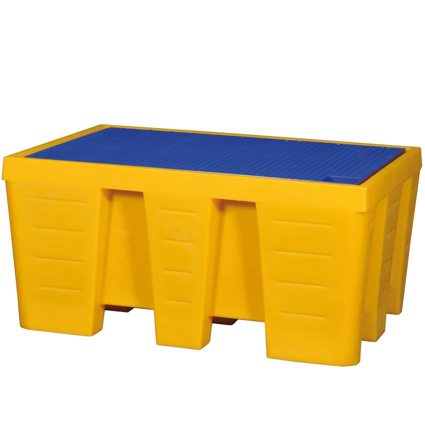 Bac de rétention polyéthylène 2 fûts, 450 litres