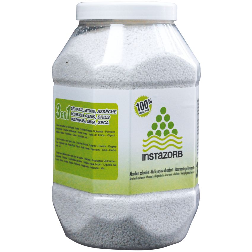 Absorbant minéral InstaZorb multi-usage pour liquides tout type de produit et de viscosité