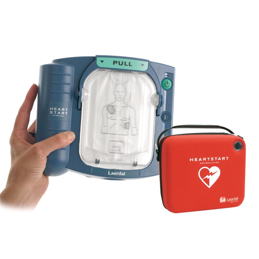 Défibrillateur semi-automatique HeartStart HS1 avec housse de transport