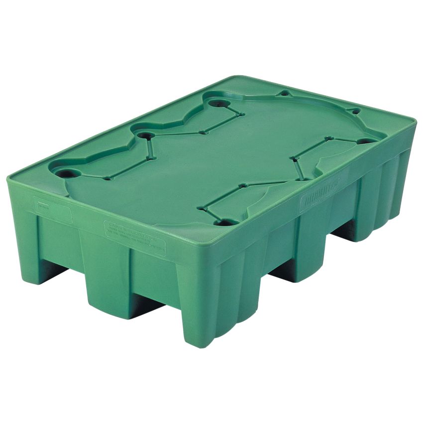 Palette de rétention polyéthylène 2 fûts, 215 litres
