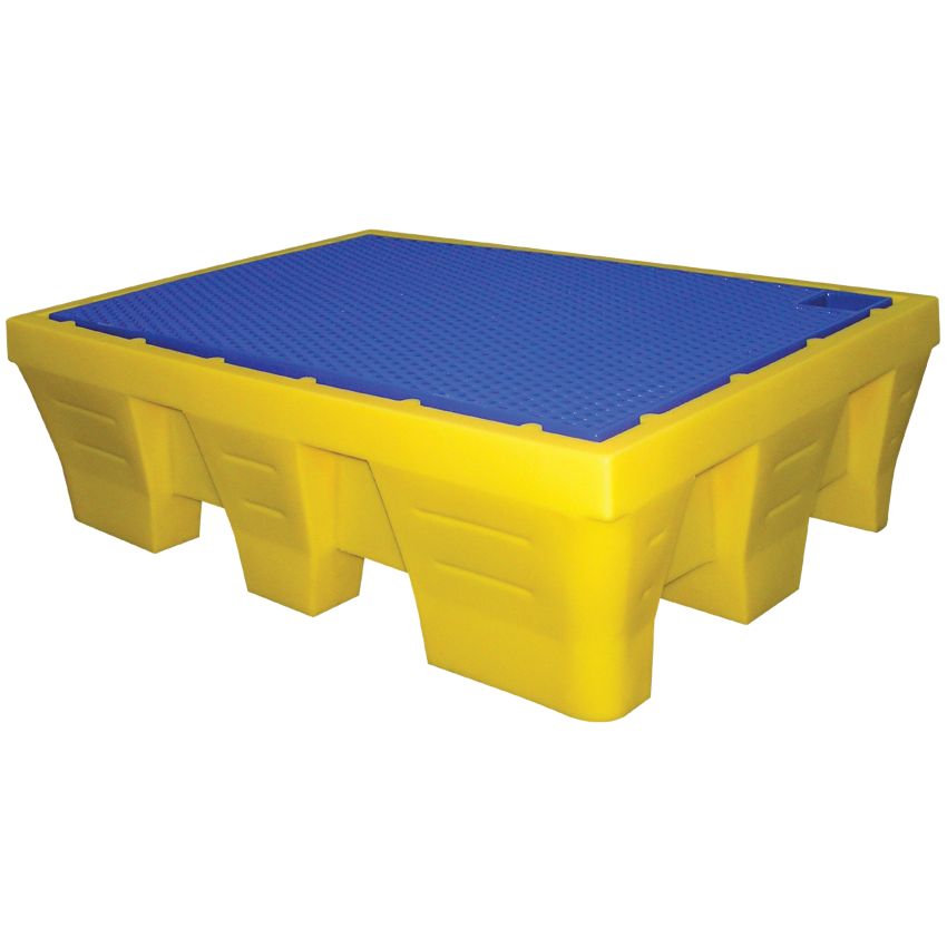 Bac de rétention polyéthylène 2 fûts, 240 litres