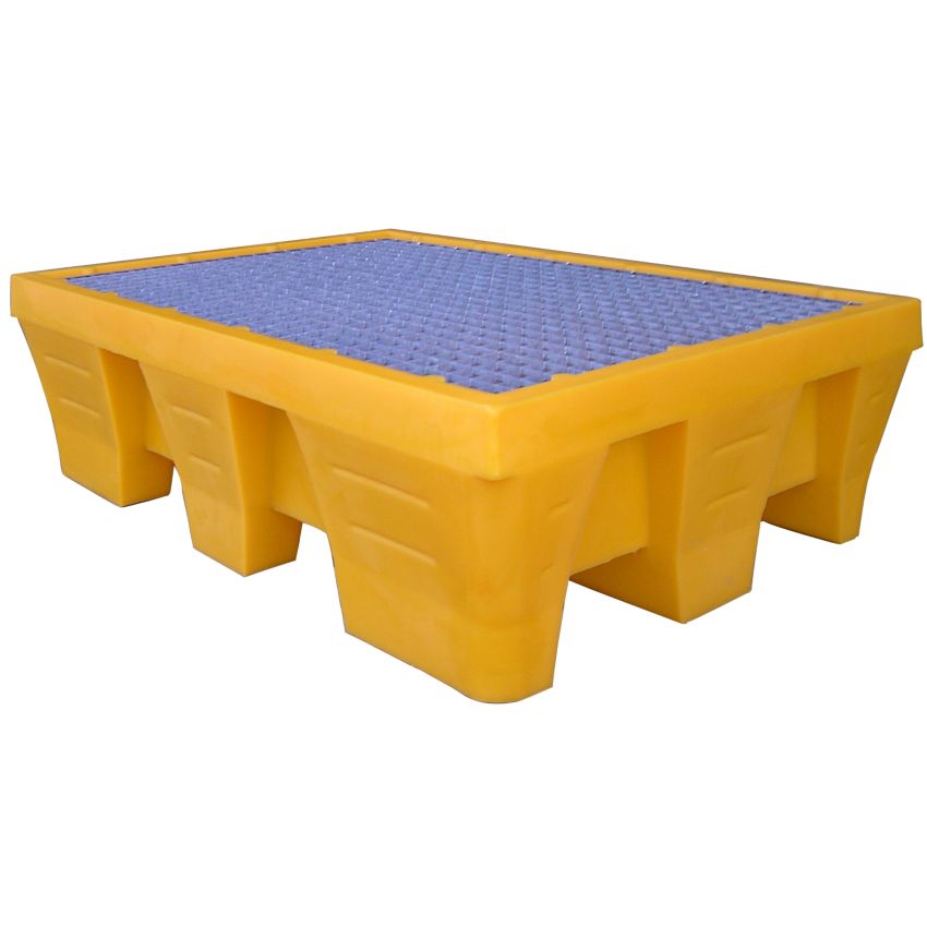 Bac de rétention polyéthylène 2 fûts, 240 litres