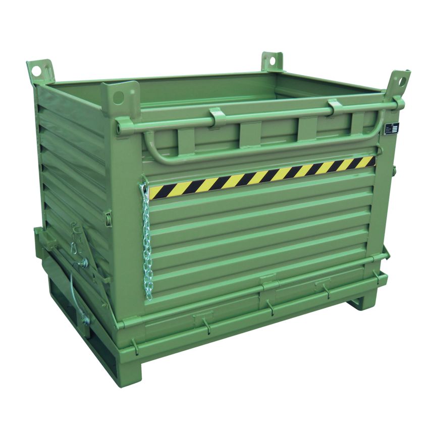 Contenedor apilable con fondo basculante, 1500 L