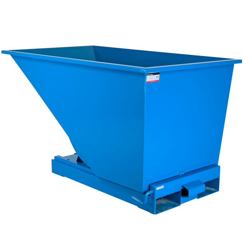 Benne autobasculante manipulable par chariot élévateur, 130 L