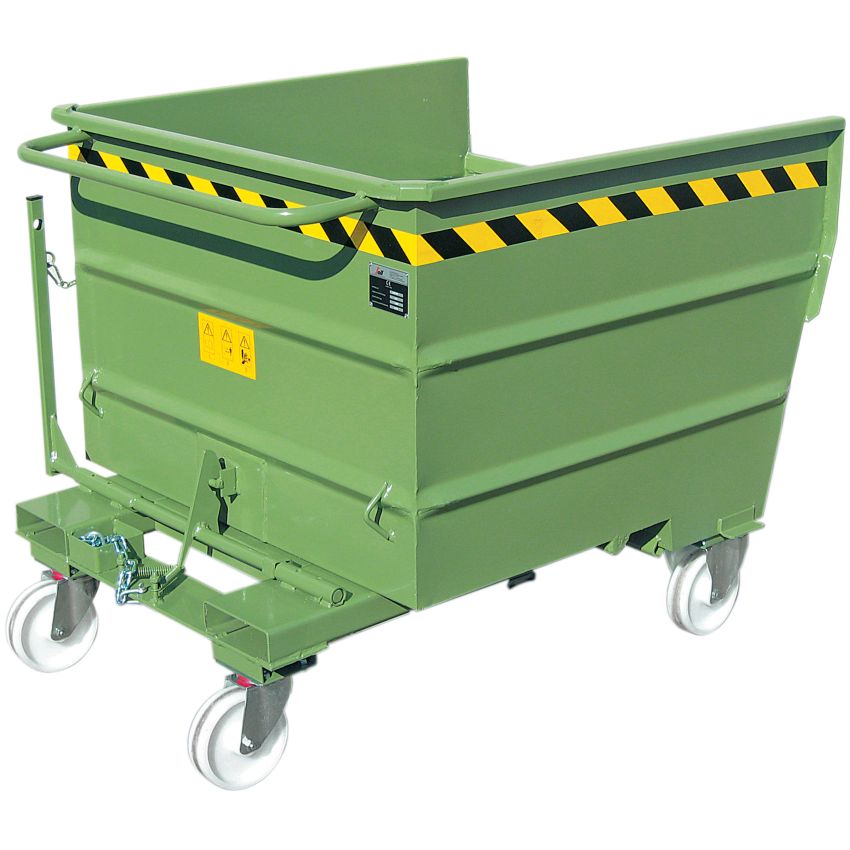 Contenedor volquete móvil manipulable por carretilla elevadora, 755 L