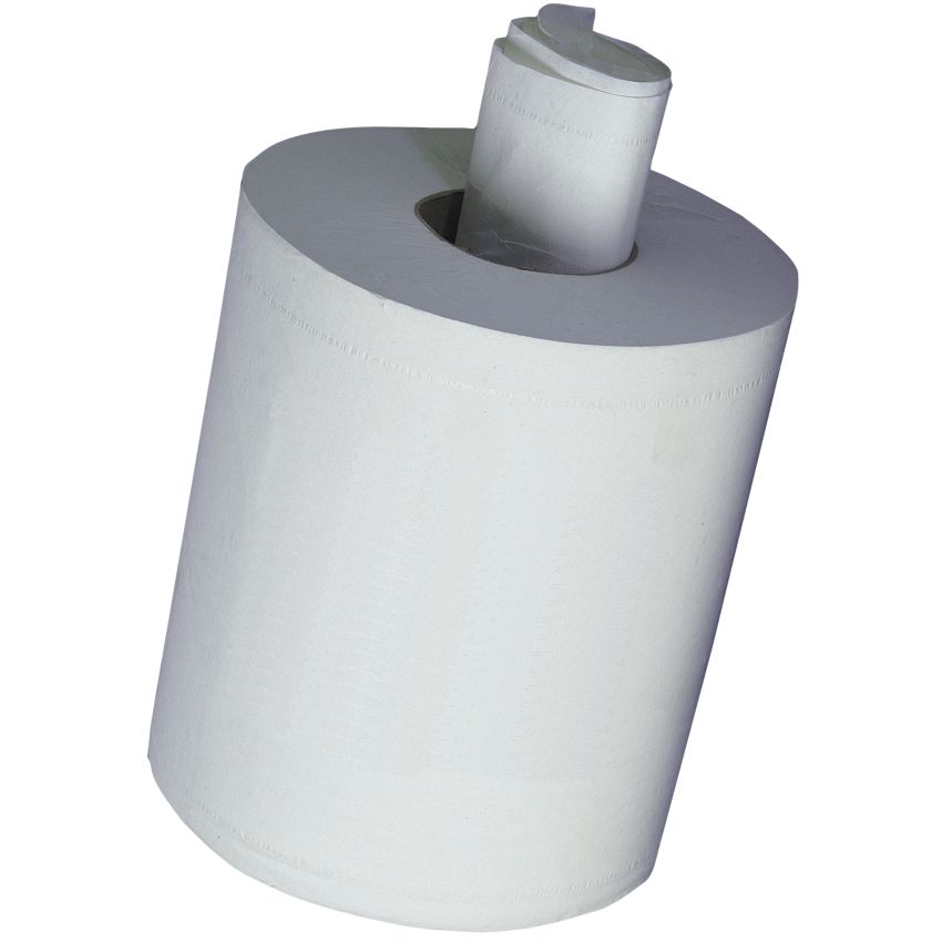 Lot de 6 bobines blanches pour essuyage courant, 450 feuilles