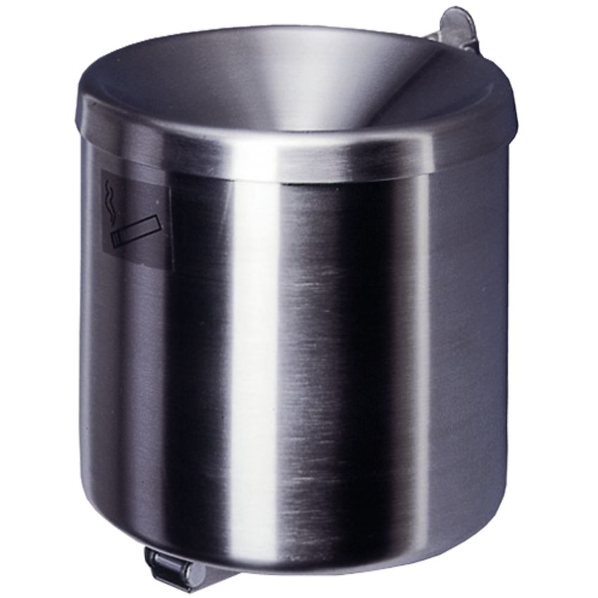 Cendrier mural en acier inox, 2 L