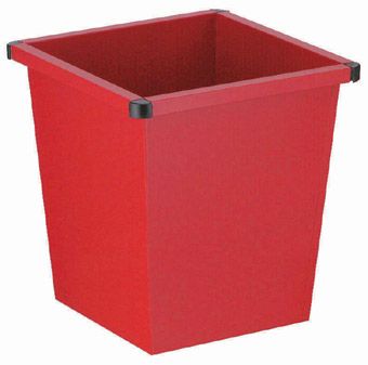 Corbeille métallique carrée 27 litres