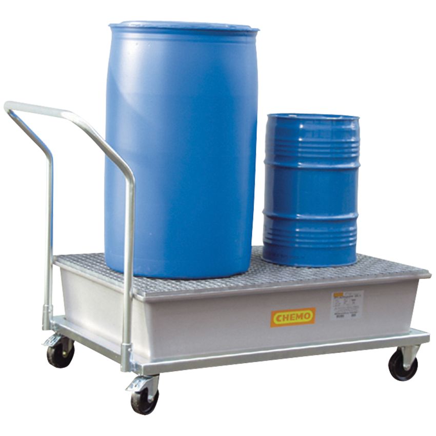 Chariot de rétention polyester 2 fûts, 220 litres