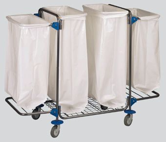 Support mobile pour la collecte 4 sacs