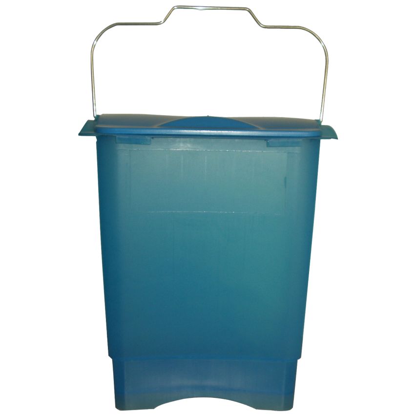 Papelera de plástico translúcido para recogida selectiva, 35 L
