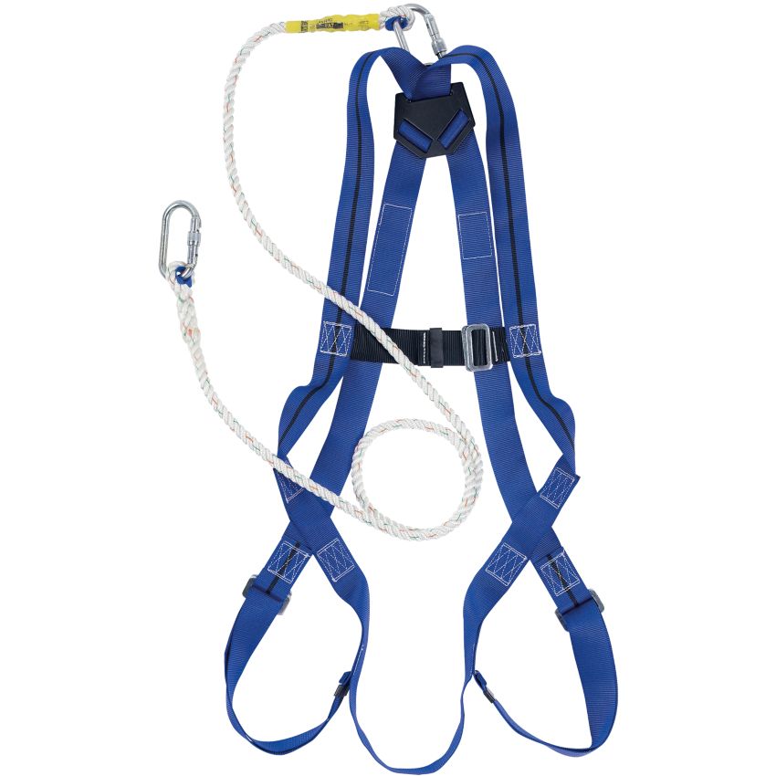 Kit antichute de retenue avec harnais 1 point et longe en corde