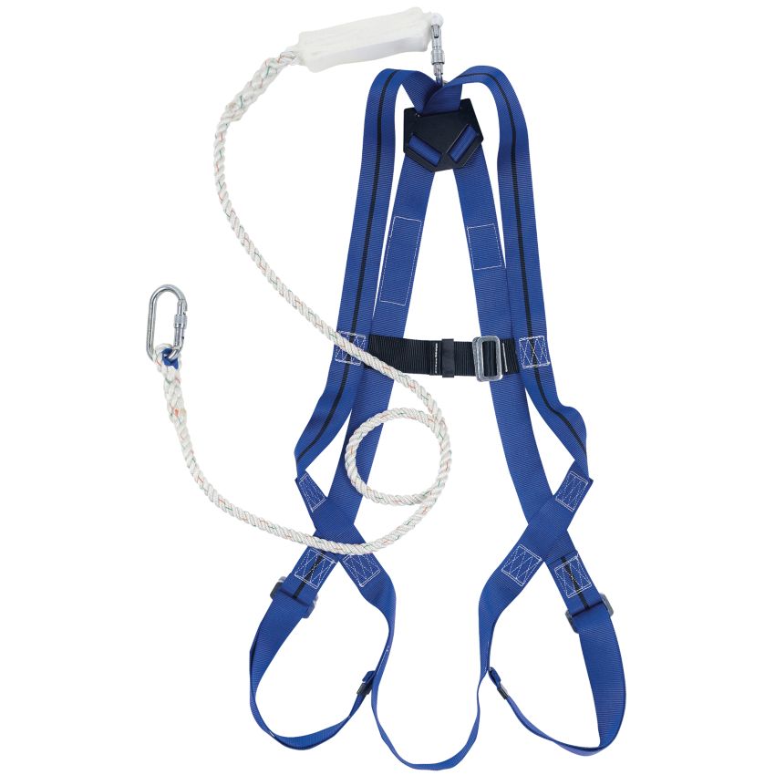 Kit antichute avec harnais 1 point et longe en corde