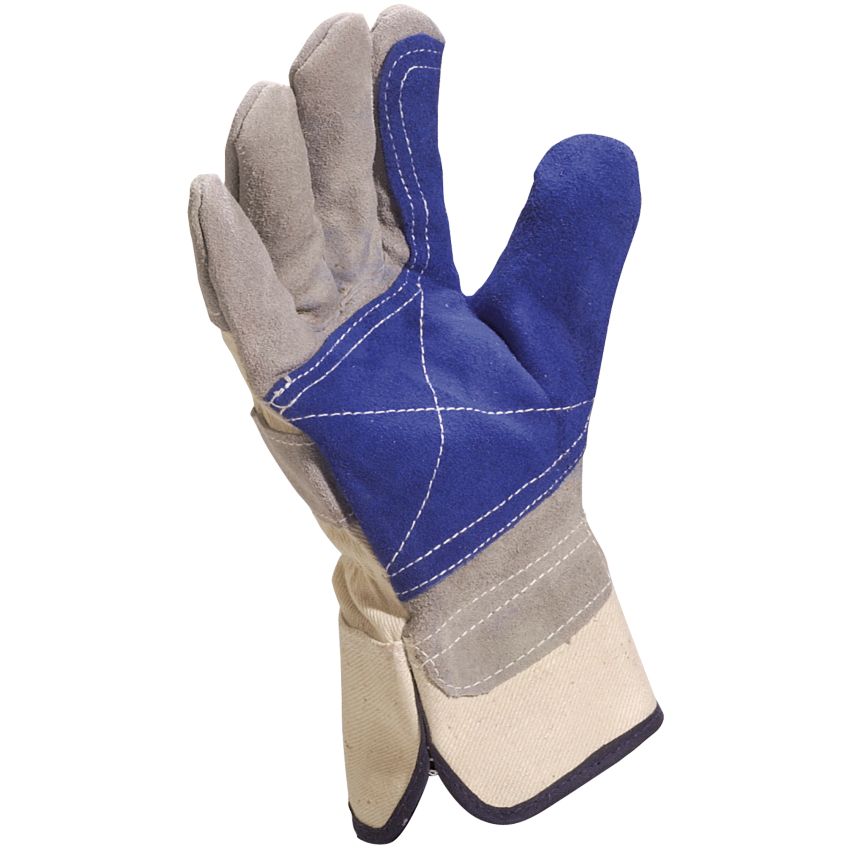 Lot de 12 paires de gants de manutention docker tout croûte de cuir