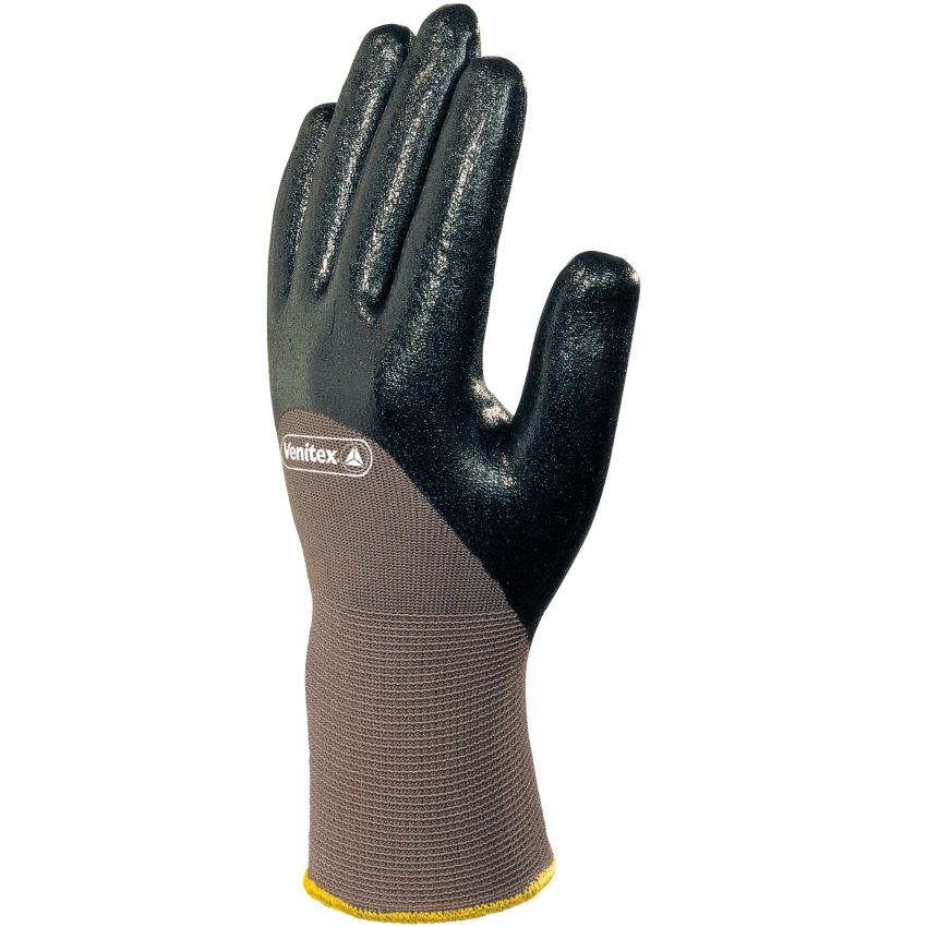 Lot de 10 paires de gants tricotés en polyamide enduit nitrile