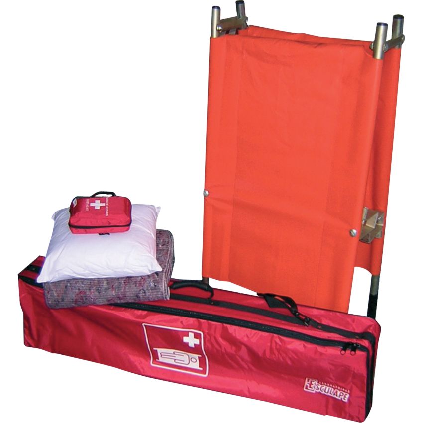 Brancard pliable avec housse de transport