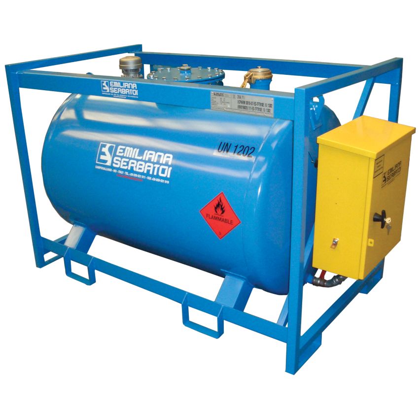 Cuve de transport gasoil acier équipée 910 L