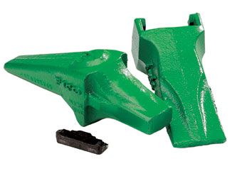 Ensemble dent de godet + porte-dent + clavette Esco® Super V profil TYL pour chargeurs de tractopelle
