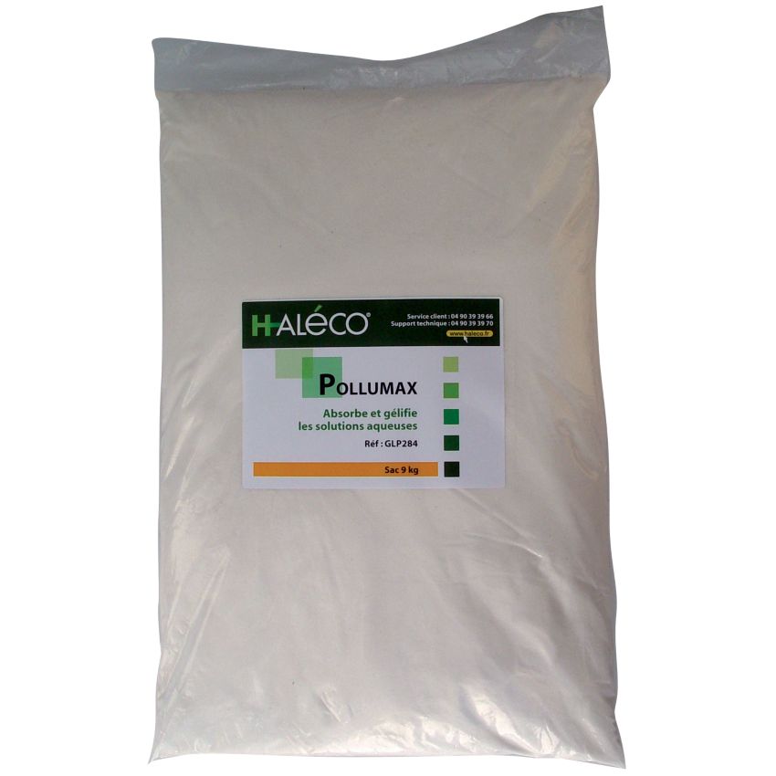 Poudre absorbante gélifiante PolluMax pour solutions aqueuses en sac