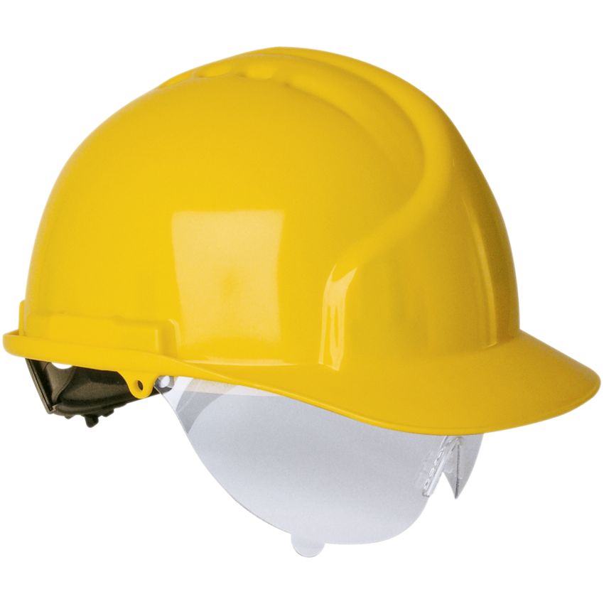 Casque de chantier Mk7 avec lunettes rétractables et aérations latérales
